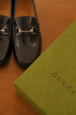 Load image into Gallery viewer, Black Gucci Loafers