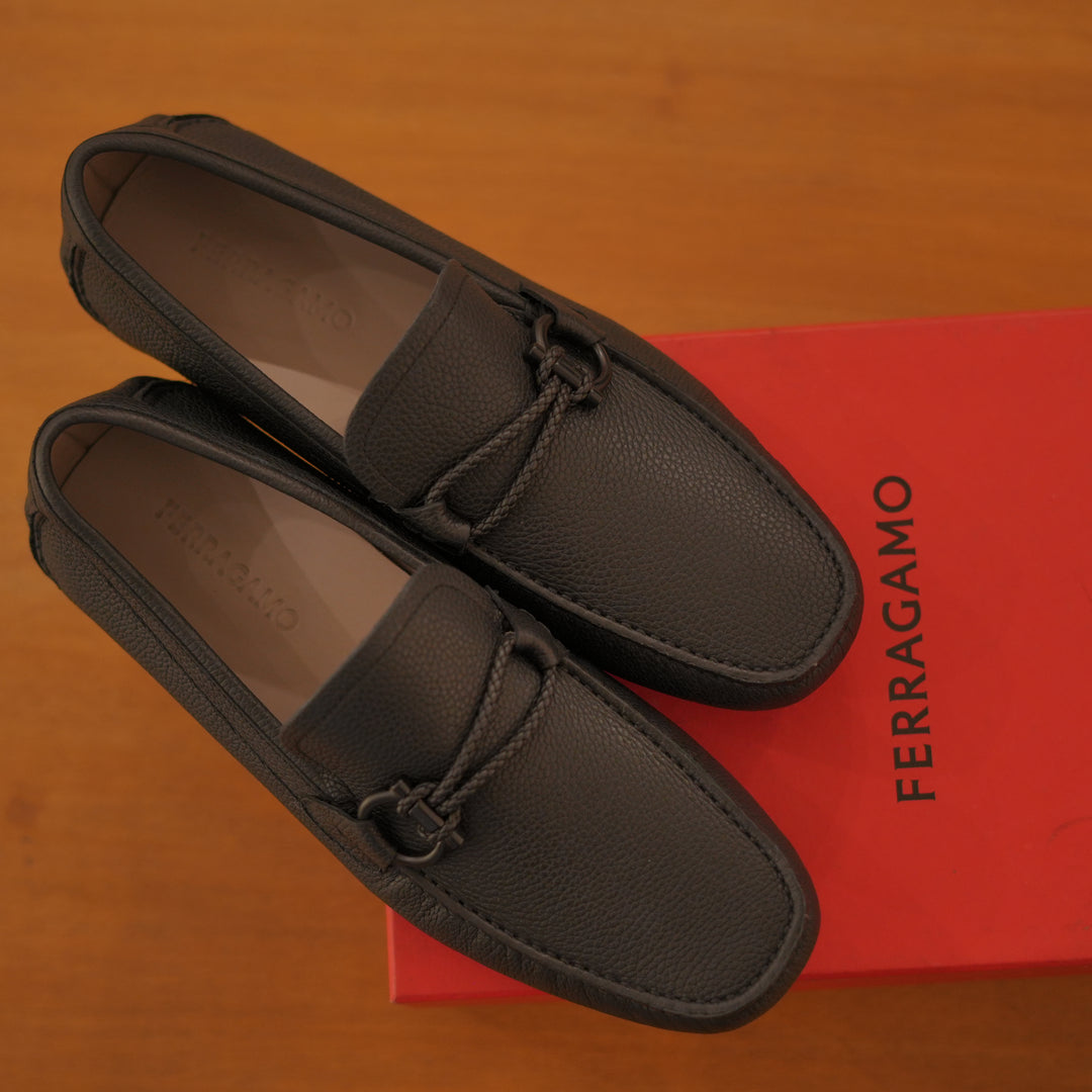 Black Ferragamo Drivers