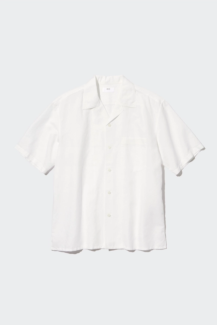 Plain Button Round Shirt