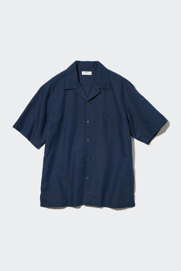 Plain Button Round Shirt