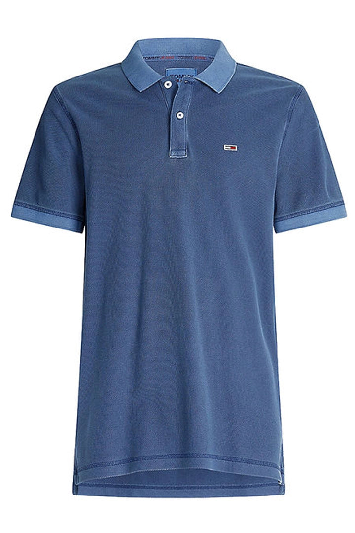Tommy Jeans DYED PIQUET POLO SHIRT Man Twilight navy